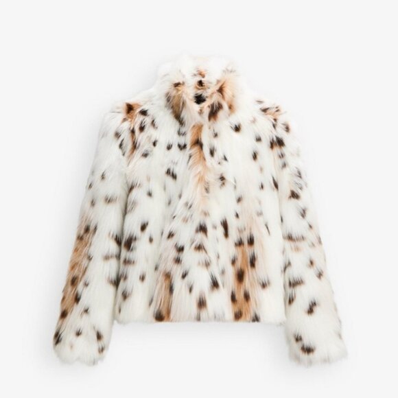 ZARA FAUX FUR JACKET ZW COLLECTION - Picture 1 of 3